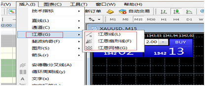 MT4如何插入江恩扇形图和江恩线